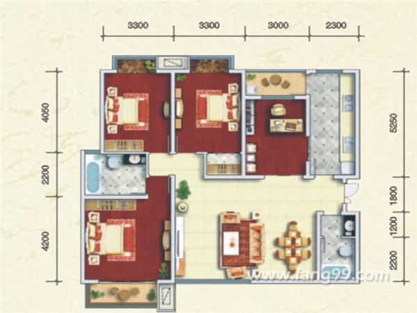 158.00平米4室2厅2卫