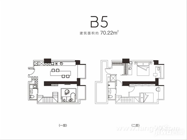 70㎡两室两厅一卫