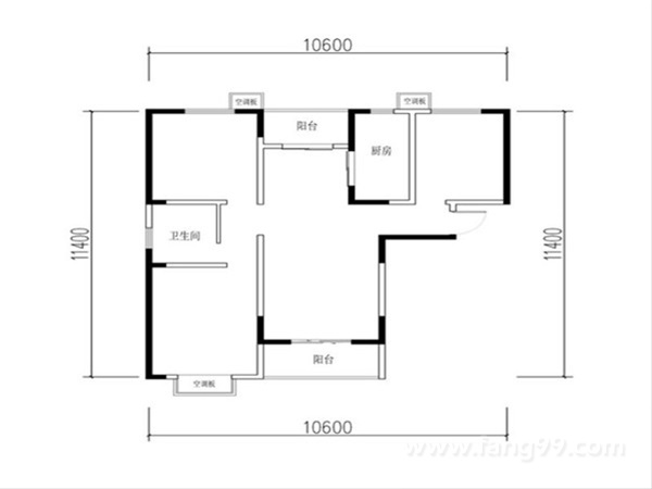 118平三室两厅一卫