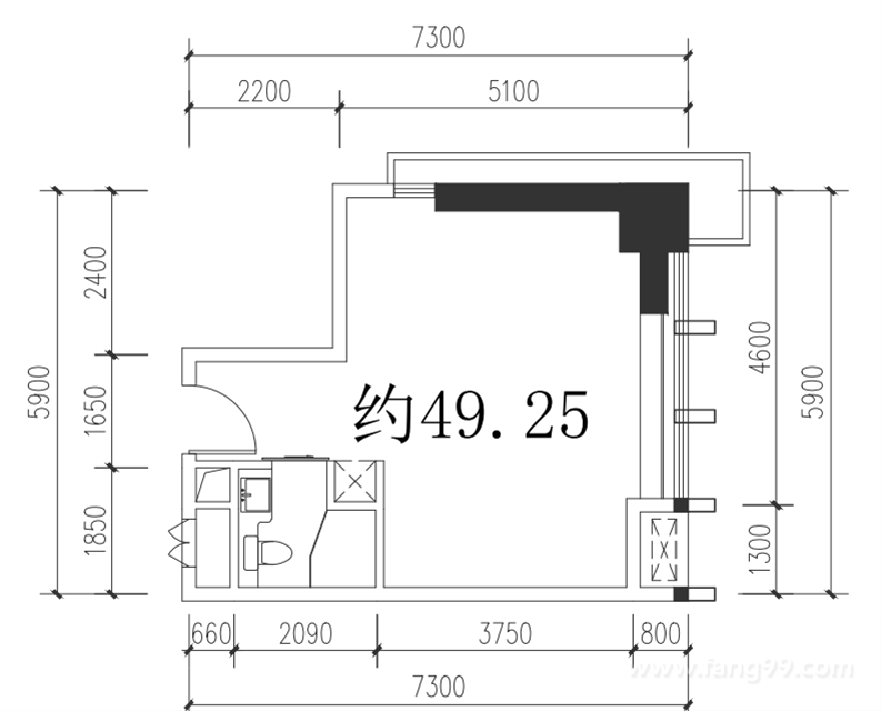 一室49.25㎡