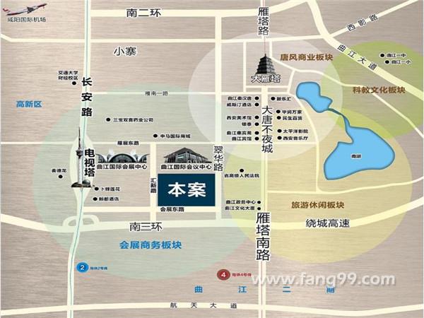 曲江国际金融中心交通图