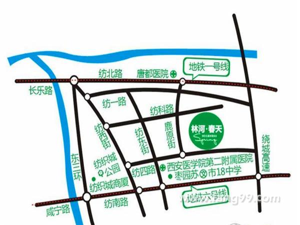 林河春天交通图