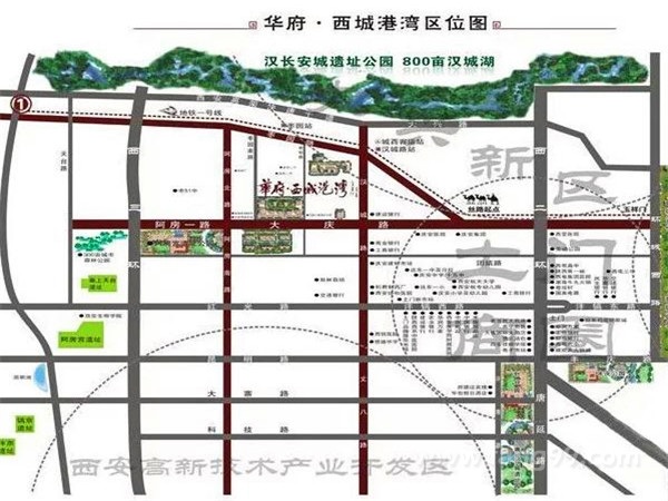 华府·西城港湾交通图