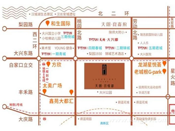 天朗·大兴郡二期蔚蓝锦城交通图