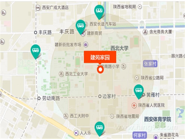 建苑家园交通图