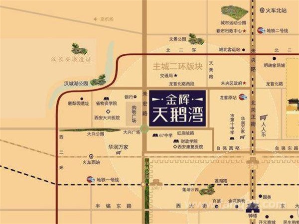 金辉·天鹅湾交通图