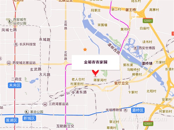 金裕青青家园(西)交通图