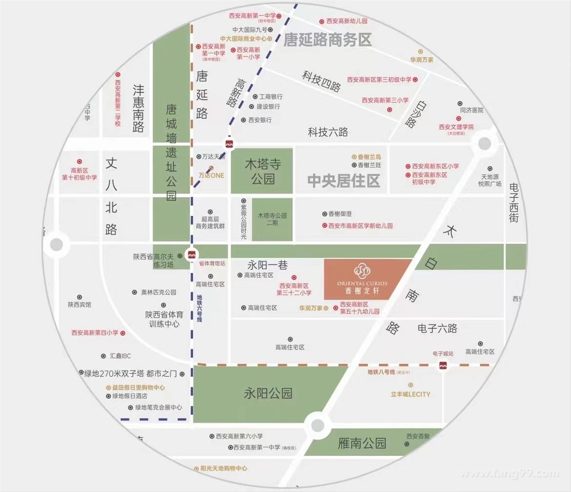 香榭龙轩交通图
