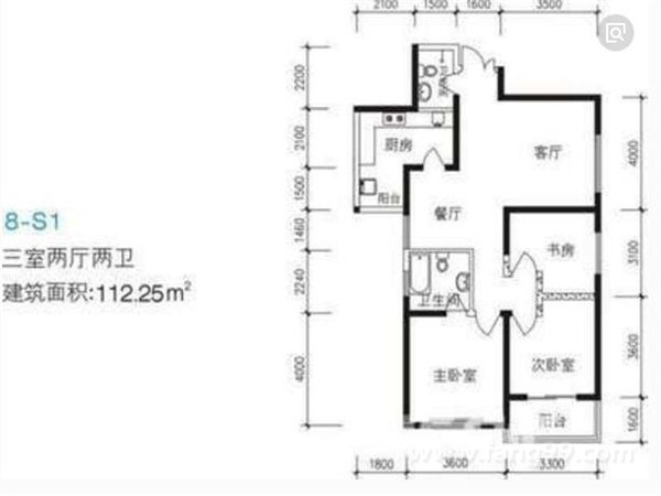 112平三室两厅两卫