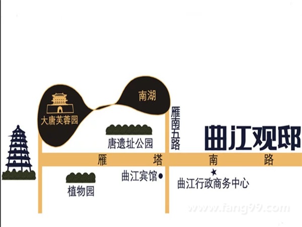曲江观邸交通图