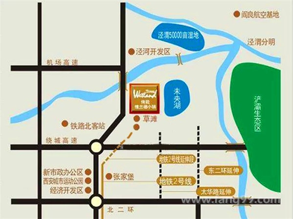 倚能·维兰德小镇交通图