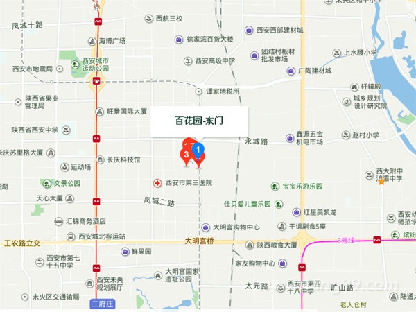 百花园交通图