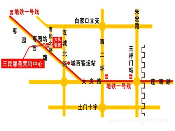 三民馨苑交通图