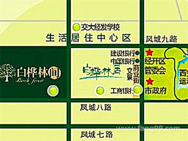 白桦林居交通图