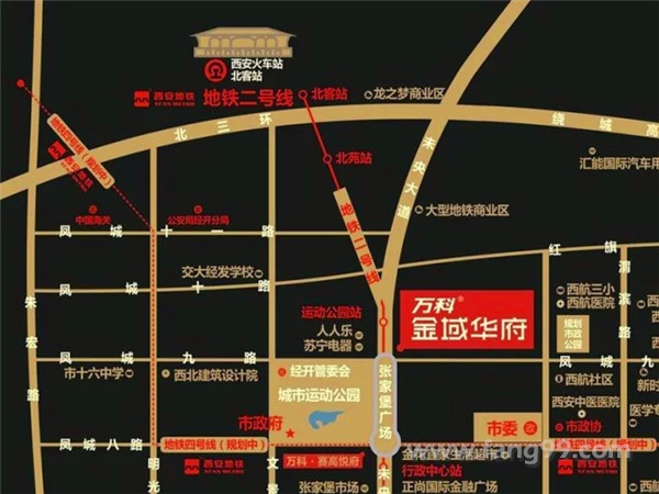 万科金域华府交通图